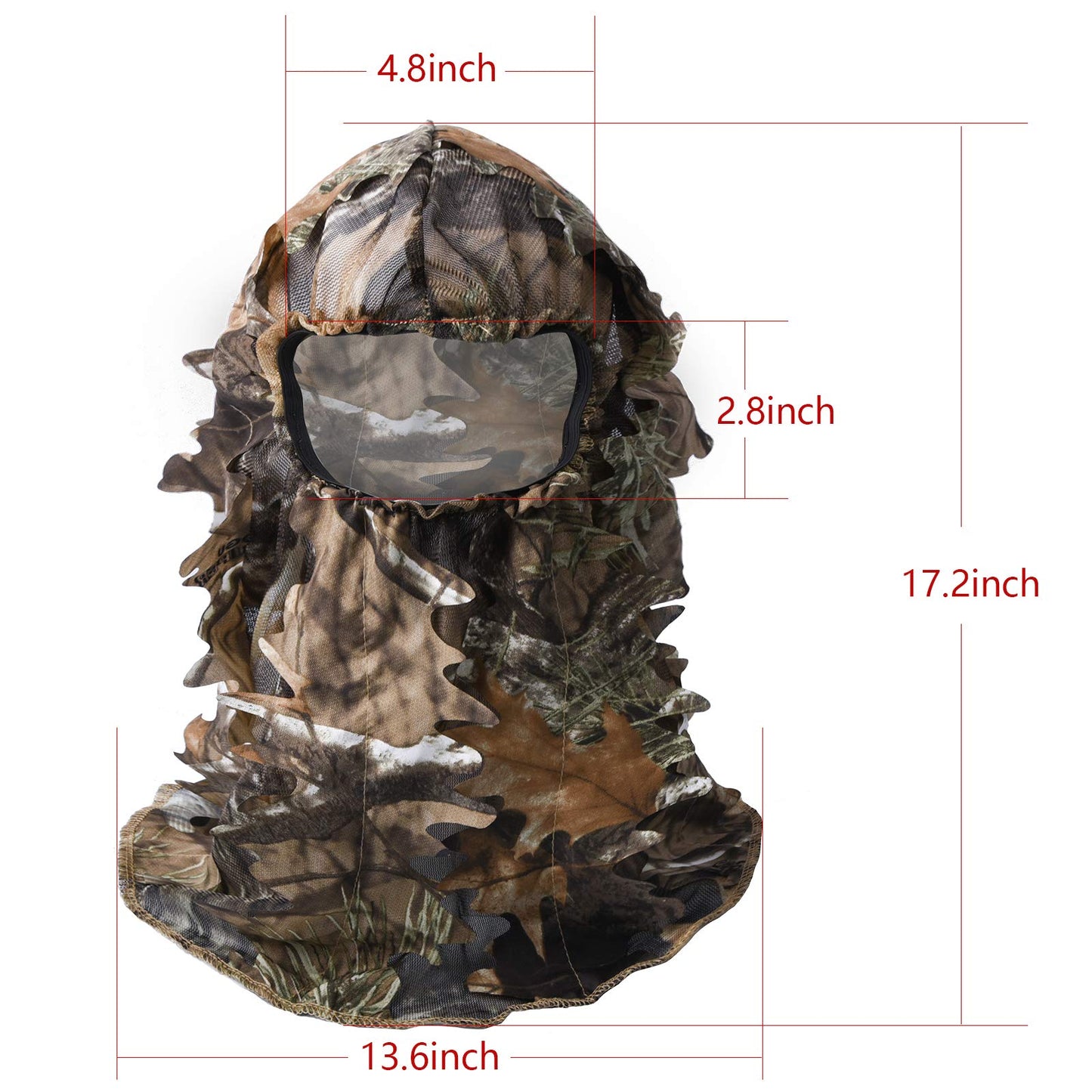 Sabertoo Ghillie Face Mask 3D Leafy TREE camo