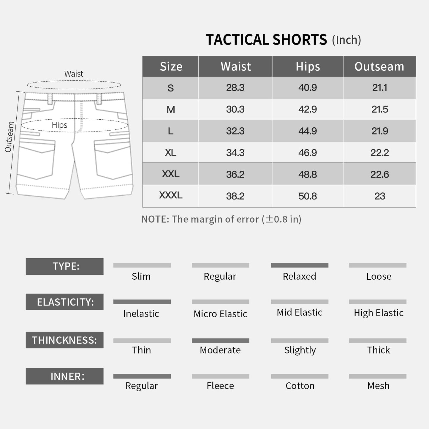 Sabertoo Hunting Cargo Shorts TIGER Camo Color